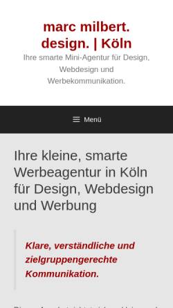 Vorschau der mobilen Webseite www.milbert.de, Marc Milbert Design