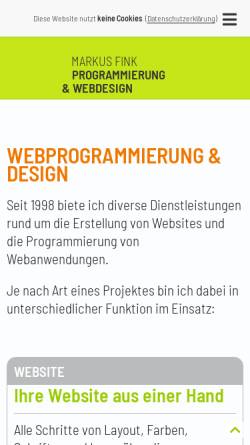 Vorschau der mobilen Webseite finq.net, Markus Fink - finq.net