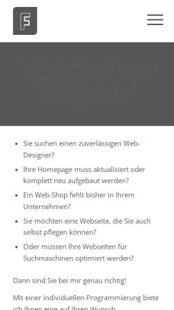 Vorschau der mobilen Webseite florianschuette.de, Florian Schütte, Webdesign und -programmierung