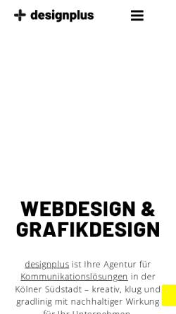 Vorschau der mobilen Webseite www.designplus.de, Designplus