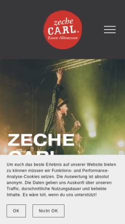 Vorschau der mobilen Webseite www.zechecarl.de, Zeche Carl