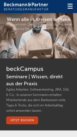 Vorschau der mobilen Webseite www.beckmann-partner.de, Beckmann und Partner CONSULT GmbH