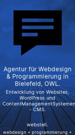 Vorschau der mobilen Webseite www.websteil.de, Websteil. - Sascha Dahmen