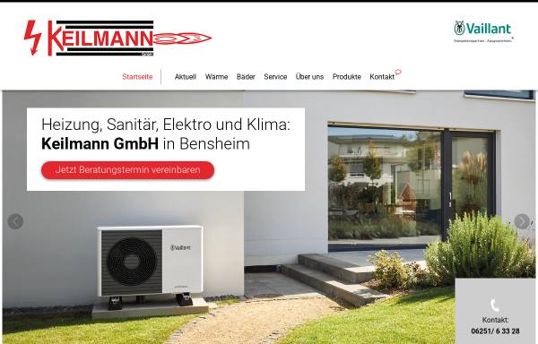 Vorschau von www.keilmann-gmbh.de, Keilmann Haustechnik GmbH