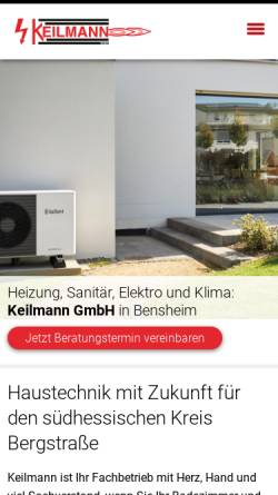 Vorschau der mobilen Webseite www.keilmann-gmbh.de, Keilmann Haustechnik GmbH
