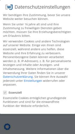 Vorschau der mobilen Webseite www.wj-rendsburg.de, WJD - Wirtschafts Junioren Deutschland