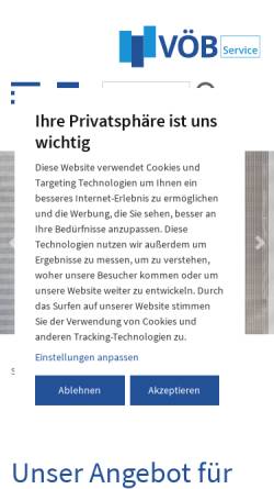 Vorschau der mobilen Webseite www.voeb-service.de, VÖB-Service GmbH