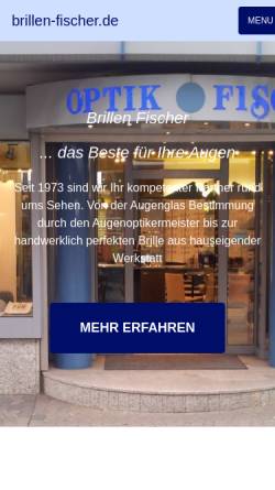 Vorschau der mobilen Webseite www.brillen-fischer.de, Optik Fischer