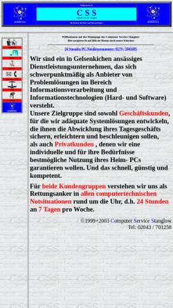 Vorschau der mobilen Webseite www.computerservicestanglow.de, Computer Service Stanglow