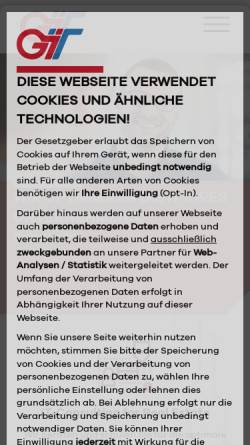 Vorschau der mobilen Webseite www.git.de, Gesellschaft für innovative DV-Technik mbH