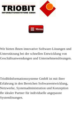 Vorschau der mobilen Webseite www.triobit.de, Triobit Informationssysteme GmbH