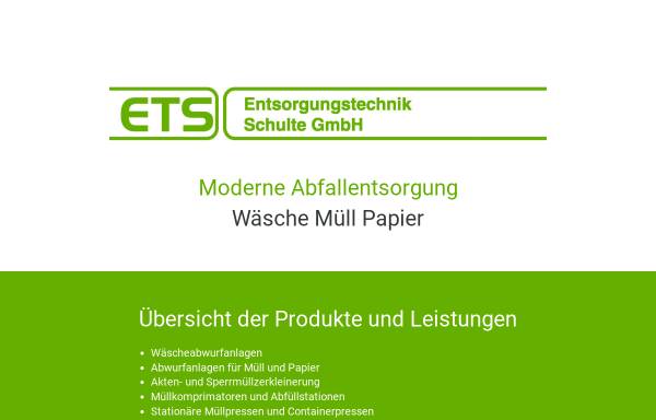 Vorschau von www.ets-schulte.de, ETS - Entsorgungstechnik Schulte GmbH