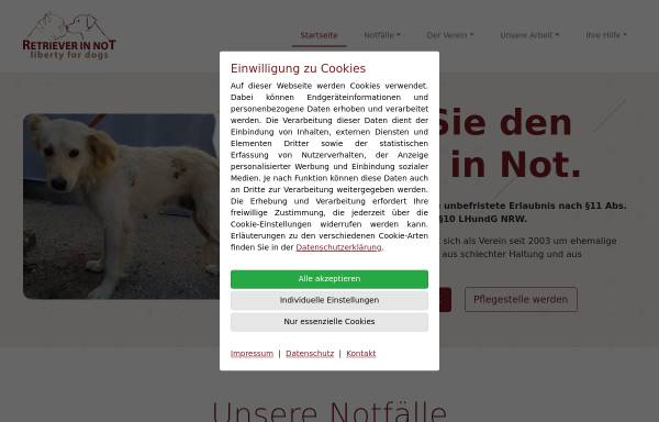 Vorschau von www.labrador-in-not.de, Labrador Retriever in Not