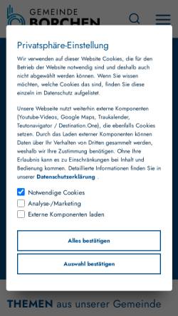 Vorschau der mobilen Webseite www.borchen.de, Borchen