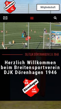 Vorschau der mobilen Webseite djk-doerenhagen.de, Spielgemeinschaft DJK Dörenhagen 1946 e.V.