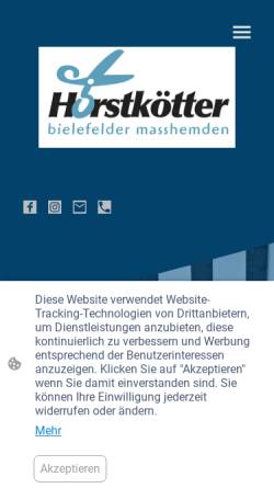 Vorschau der mobilen Webseite www.masshemden-horstkoetter.de, Horstkötter GmbH