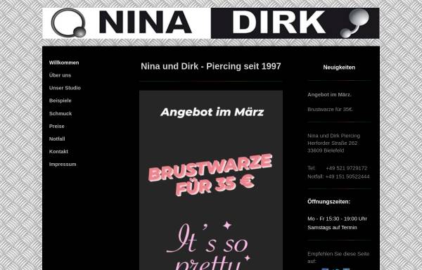 Vorschau von www.ninaunddirk.de, Nina und Dirk Piercing
