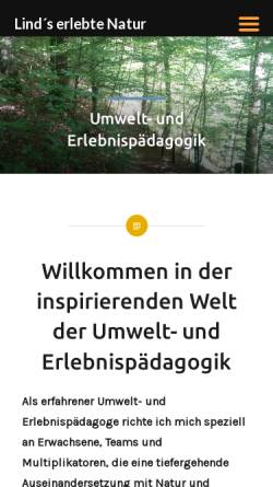 Vorschau der mobilen Webseite www.erlebenatur.de, Lindl´s erlebte Natur