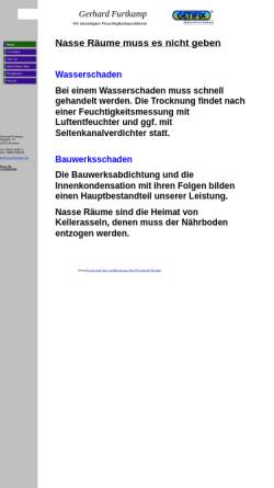Vorschau der mobilen Webseite www.furtkamp.de, Furtkamp Bautenschutz
