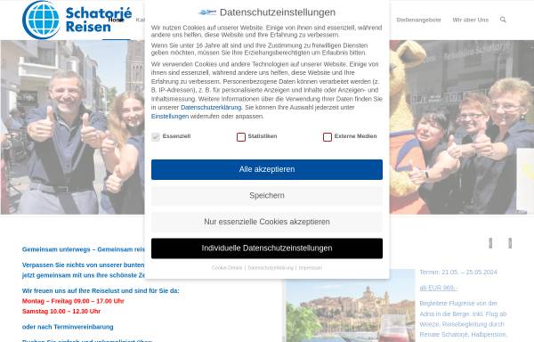 Vorschau von www.schatorje.de, Reisebüro und Omnibusbetrieb Schatorjé