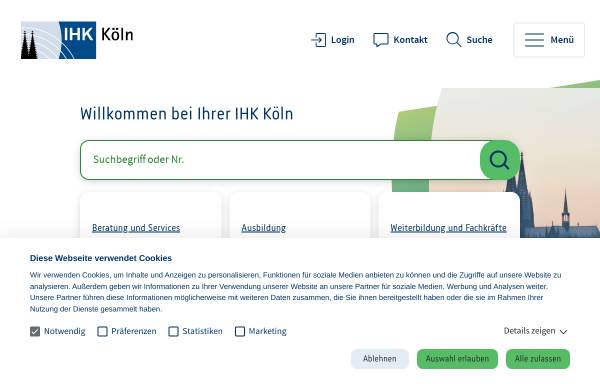Vorschau von www.ihk.de, Industrie- und Handelskammer zu Köln