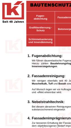 Vorschau der mobilen Webseite www.bautenschutz-kuehlem.de, Bautenschutz Kühlem GmbH