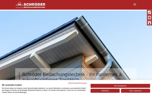 Vorschau von www.msdach.de, Bedachungstechnik Manfred Schröder GmbH