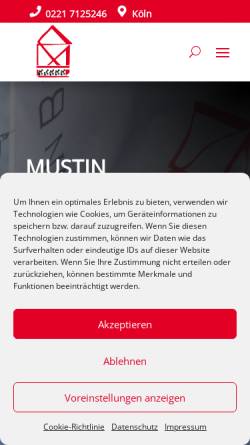 Vorschau der mobilen Webseite www.mustin.de, Mustin Bausanierung GbR