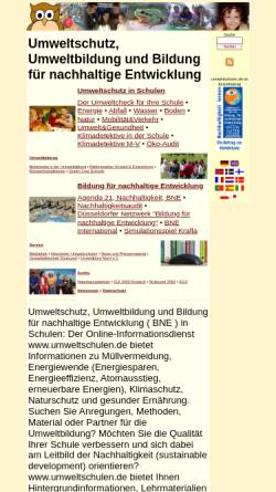 Vorschau der mobilen Webseite www.umweltschulen.de, Umweltschulen.de