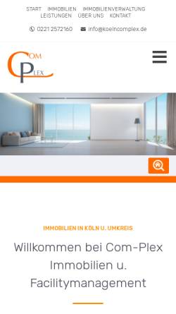 Vorschau der mobilen Webseite www.com-plex.de, Com-Plex Immobilien & Facility Management GmbH