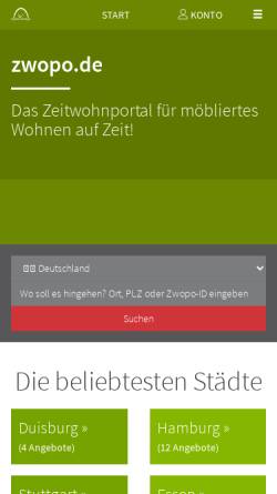 Vorschau der mobilen Webseite www.zeitwohnagentur.de, Rainer Kleinsorg