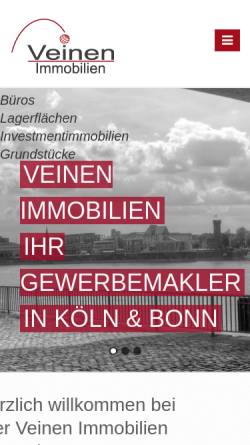 Vorschau der mobilen Webseite www.veinen.de, VeInEn Immobilien GmbH & Co. KG