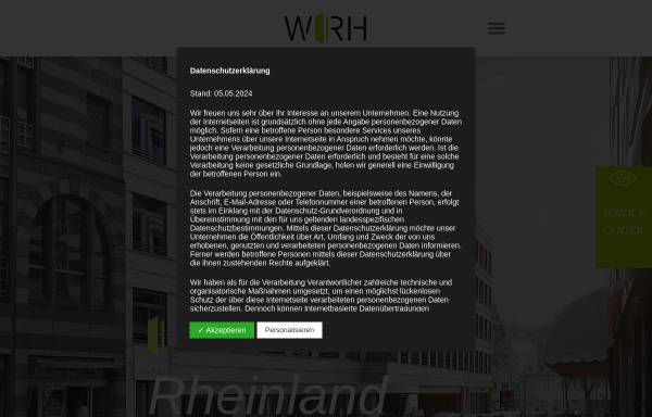 Vorschau von www.wrh.de, WRH Wohnungsgesellschaft des rheinischen Handwerks