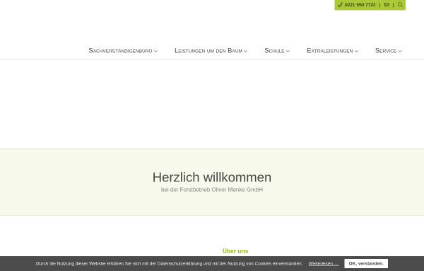 Vorschau von www.baumpfleger.de, Forstbetrieb für Baumpflege Oliver Menke