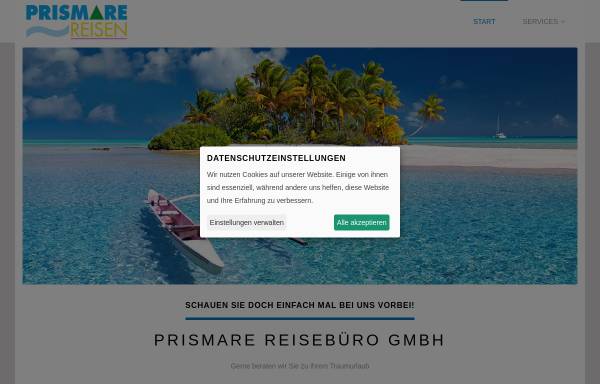 Vorschau von prismare-reisen.de, Prismare Reisebüro GmbH