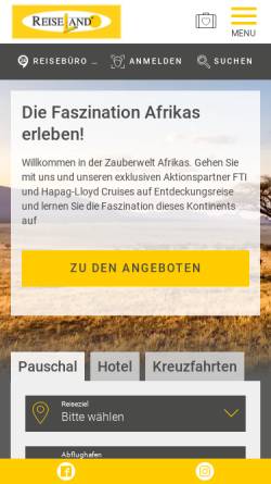 Vorschau der mobilen Webseite www.1-2-reiseland.de, Reiseland