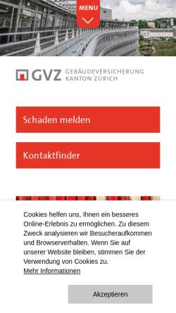 Vorschau der mobilen Webseite www.gvz.ch, GVZ - Gebäudeversicherung Kanton Zürich