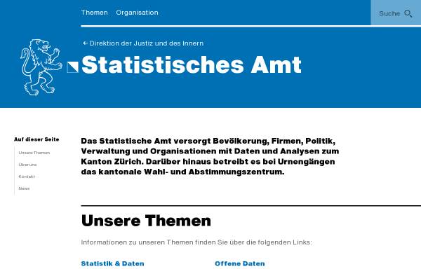 Vorschau von statistik.zh.ch, Statistisches Amt des Kantons Zürich