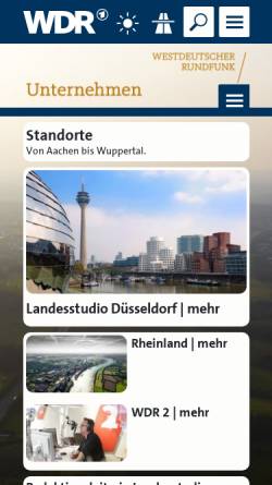 Vorschau der mobilen Webseite www.wdr.de, WDR Studio Düsseldorf