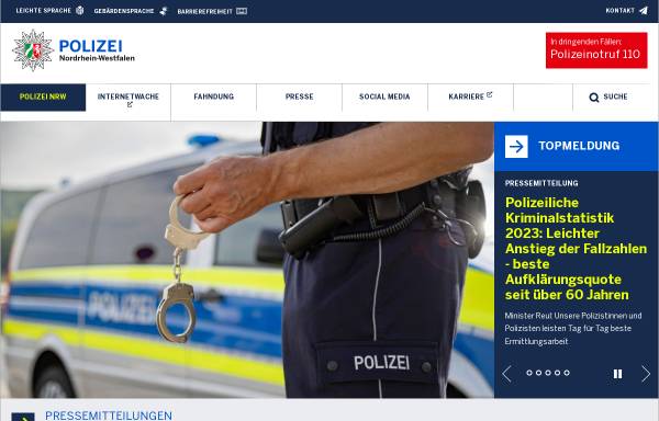 Vorschau von www.polizei.nrw.de, Polizeipräsidium Düsseldorf