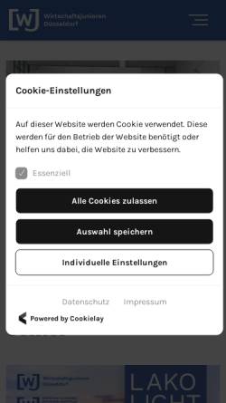 Vorschau der mobilen Webseite www.wj-duesseldorf.de, Wirtschaftsjunioren Düsseldorf im Bereich der IHK e.V.