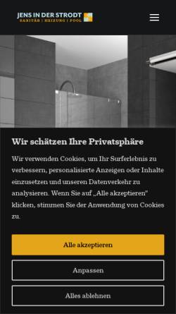 Vorschau der mobilen Webseite www.strodt.de, Jens in der Strodt, Heizungs- und Installationsbetrieb