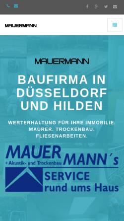 Vorschau der mobilen Webseite www.mauermann-rundumshaus.de, Mauermann's Service rund ums Haus