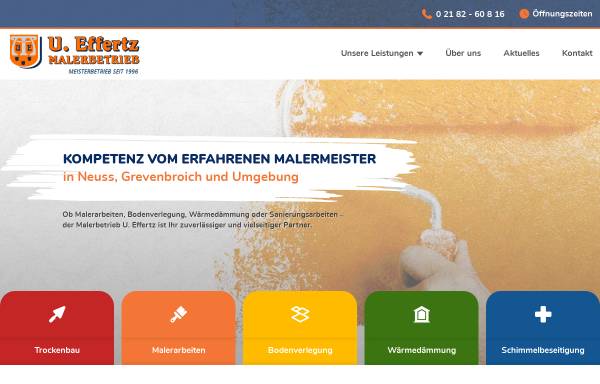 Vorschau von www.effertz-malerbetrieb.de, U. Effertz Malerbetrieb