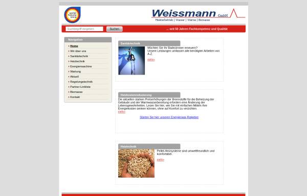 Vorschau von www.weissmann-gmbh.de, Weissmann GmbH