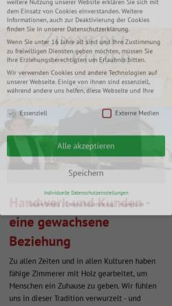Vorschau der mobilen Webseite zimmerei-pitzer.de, Zimmerei Pitzer