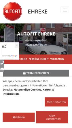 Vorschau der mobilen Webseite www.autocentrum-ehreke.de, Autocentrum Ehreke