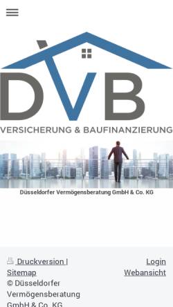 Vorschau der mobilen Webseite www.dvb-online.com, Düsseldorfer Vermögensberatung oHG
