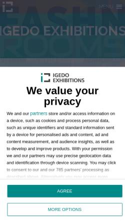 Vorschau der mobilen Webseite igedo.com, Igedo Company GmbH & Co. KG