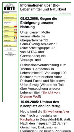 Vorschau der mobilen Webseite gemuesekiste-bilk.de, Gemüsekiste